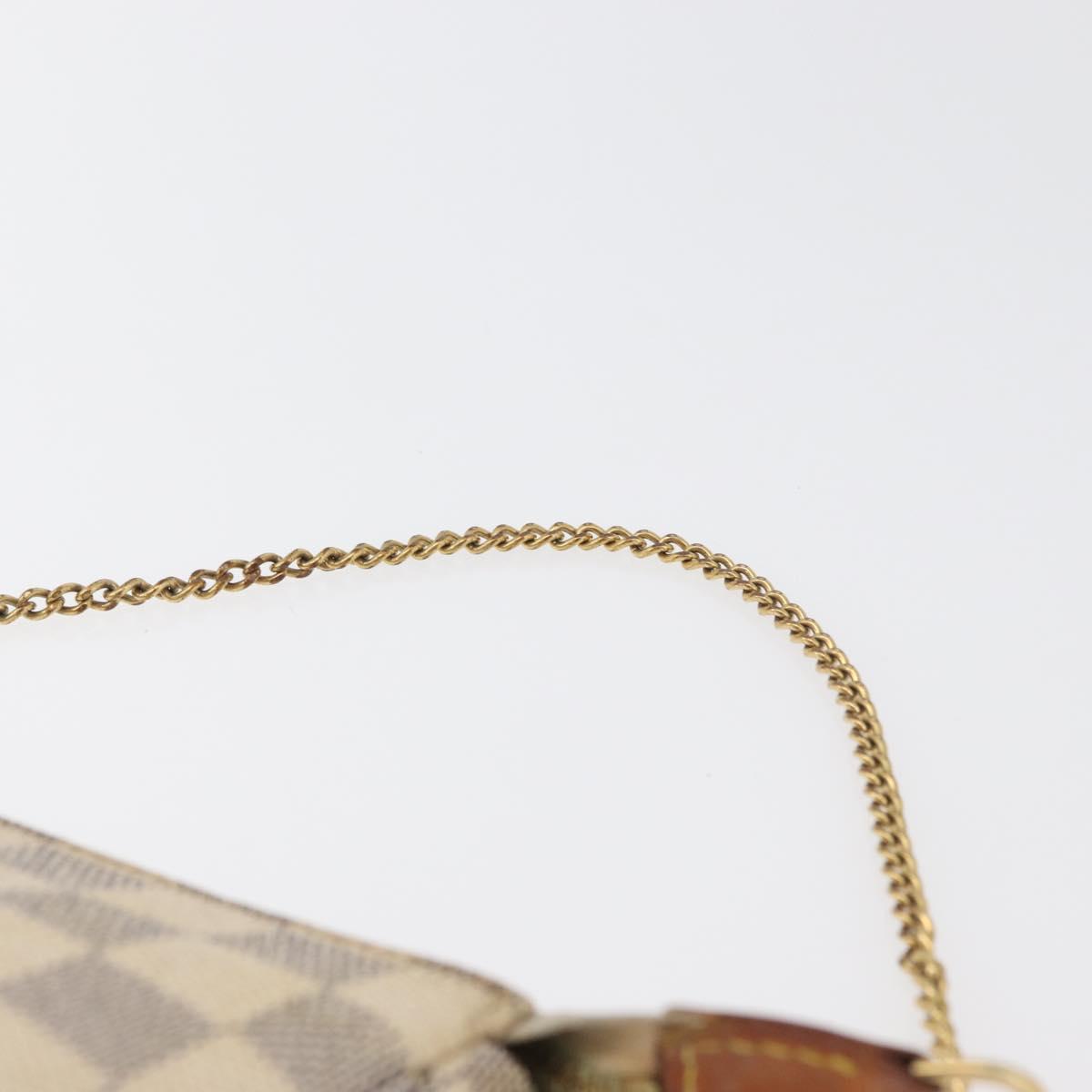 LOUIS VUITTON Damier Azur Mini Pochette Accessoires Pouch N63005 LV Auth 179688