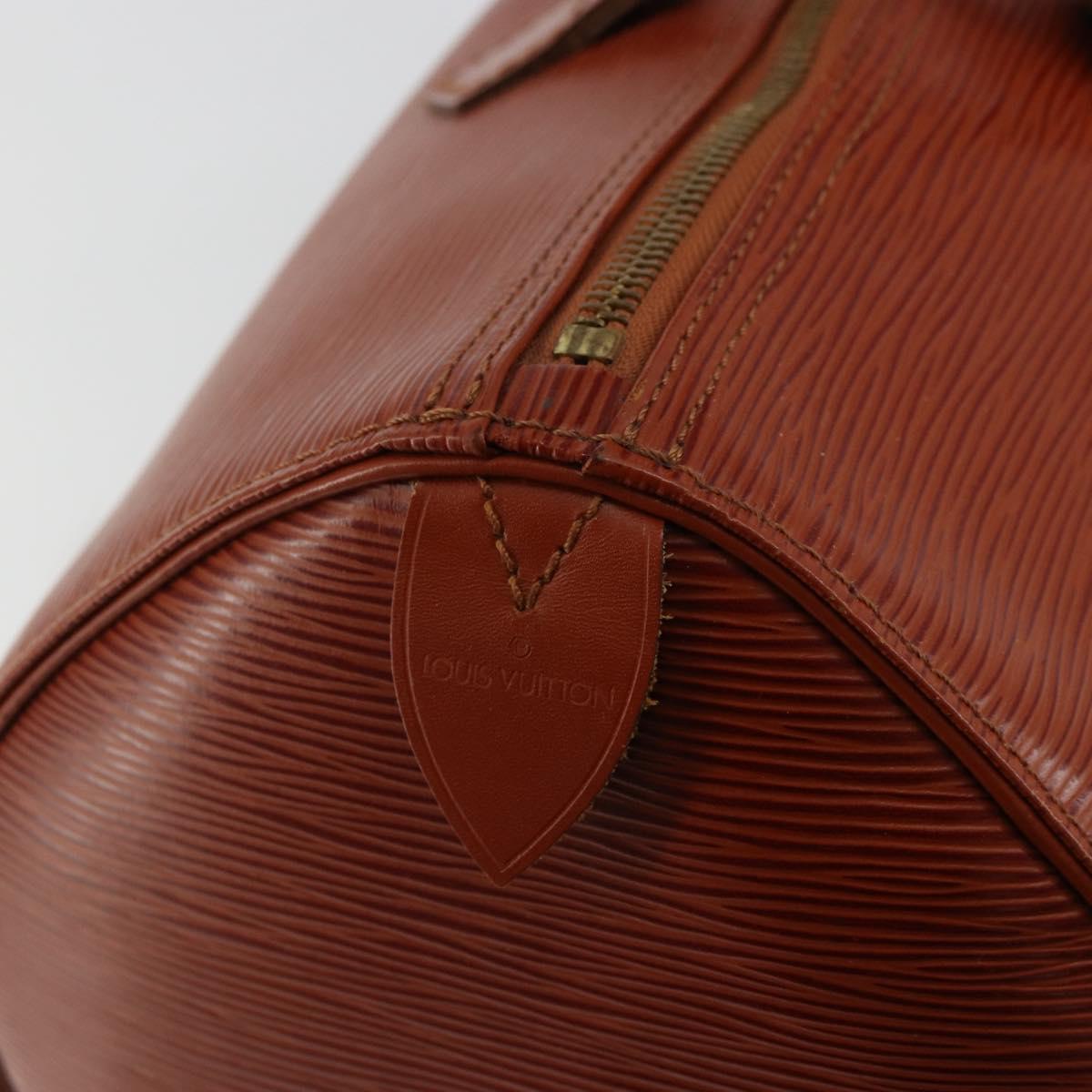 LOUIS VUITTON Epi Speedy 35 Hand Bag Brown Kenya M42993 LV Auth 179737A