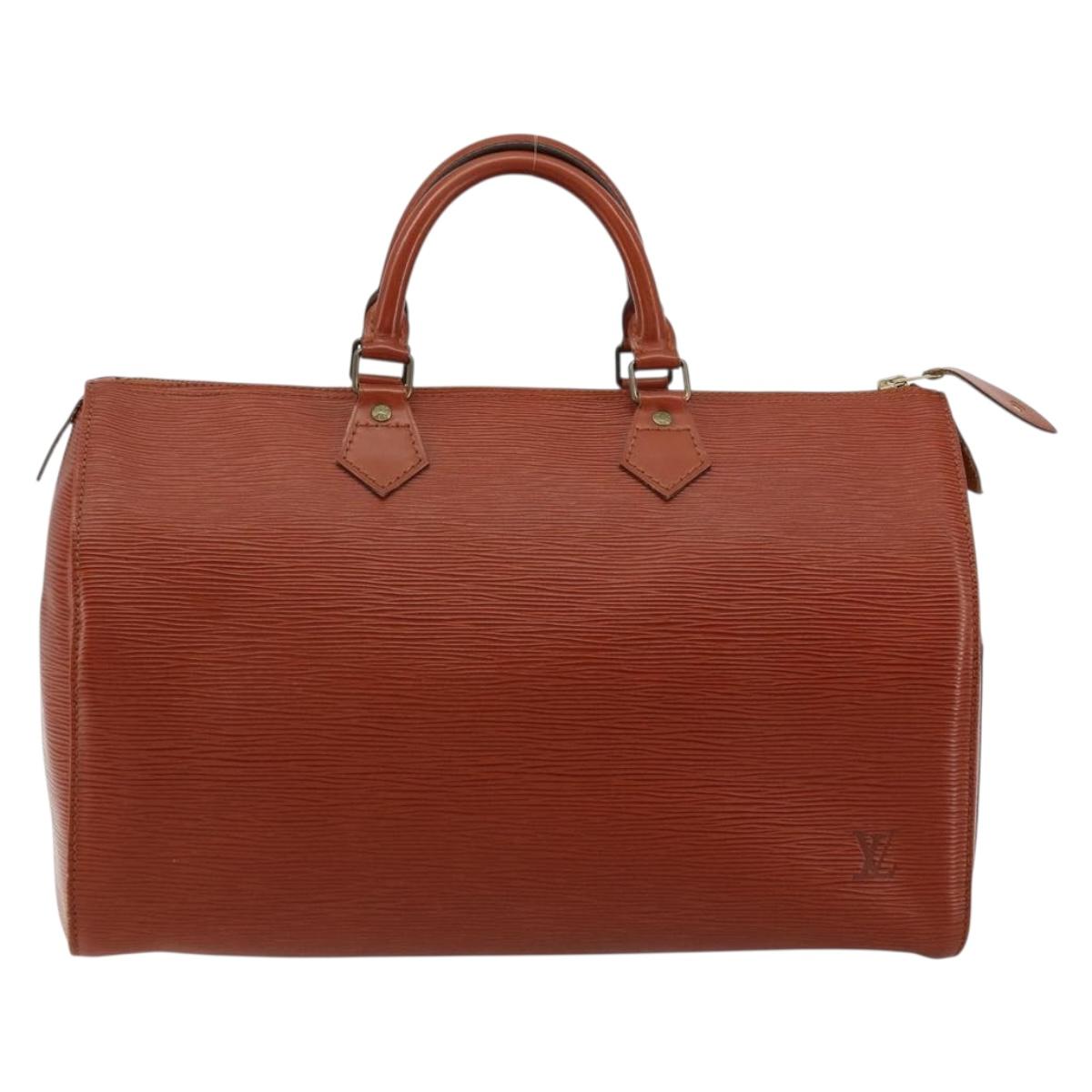 LOUIS VUITTON Epi Speedy 35 Hand Bag Brown Kenya M42993 LV Auth 179737A
