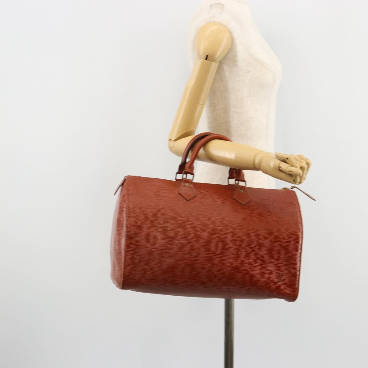 LOUIS VUITTON Epi Speedy 35 Hand Bag Brown Kenya M42993 LV Auth 179737A
