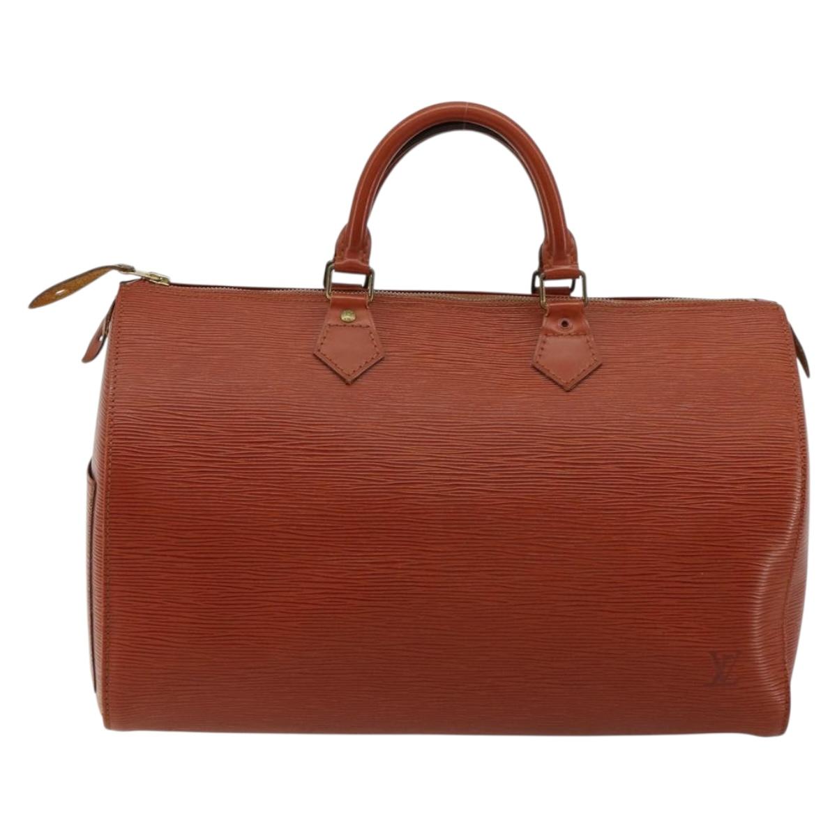 LOUIS VUITTON Epi Speedy 35 Hand Bag Brown Kenya M42993 LV Auth 179737A