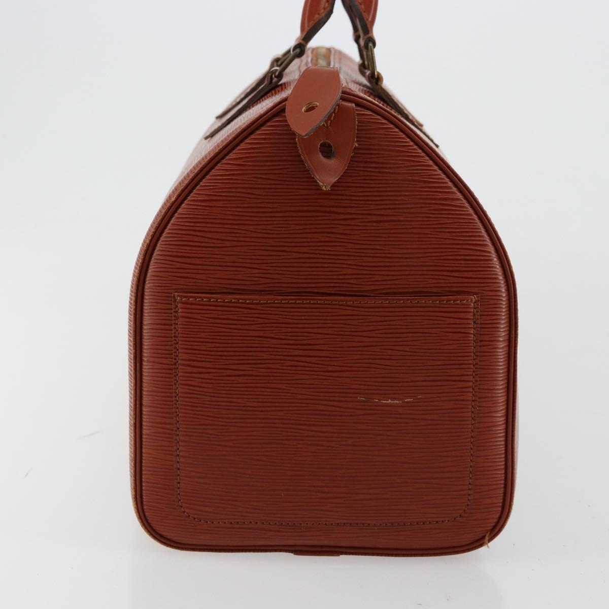 LOUIS VUITTON Epi Speedy 35 Hand Bag Brown Kenya M42993 LV Auth 179737A
