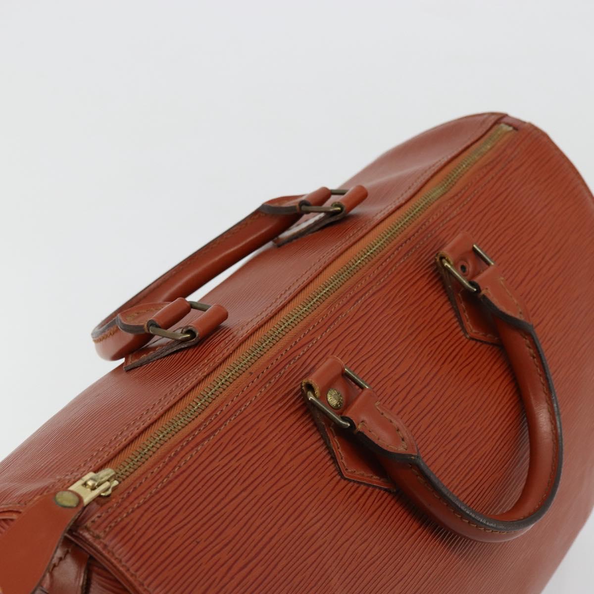 LOUIS VUITTON Epi Speedy 35 Hand Bag Brown Kenya M42993 LV Auth 179737A