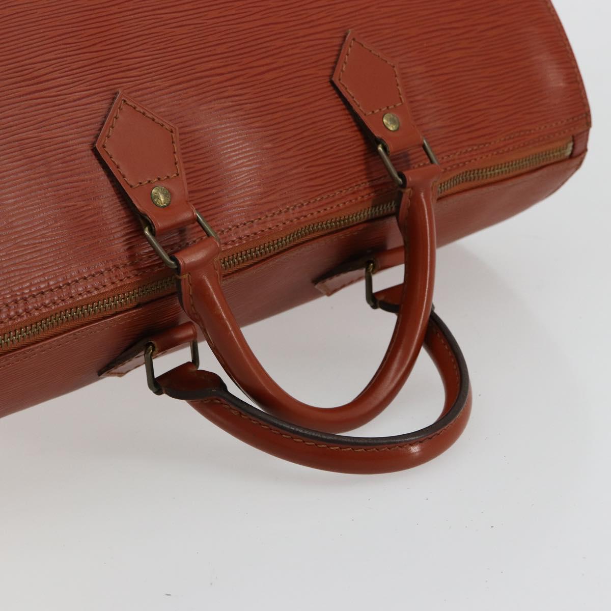 LOUIS VUITTON Epi Speedy 35 Hand Bag Brown Kenya M42993 LV Auth 179737A