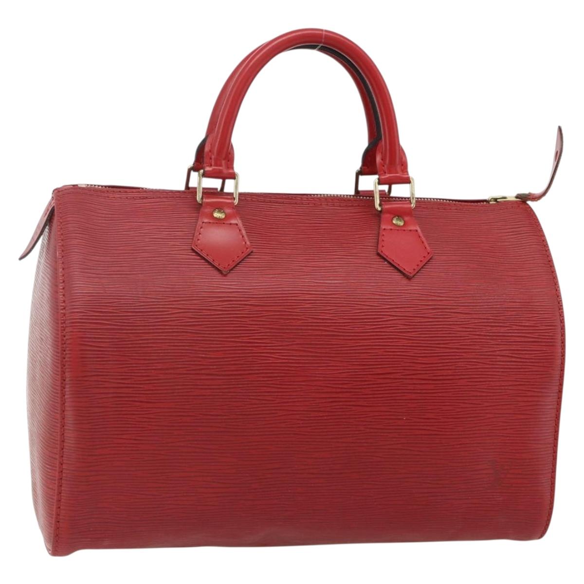 LOUIS VUITTON Epi Speedy 30 Hand Bag Castilian Red M43007 LV Auth 179738A