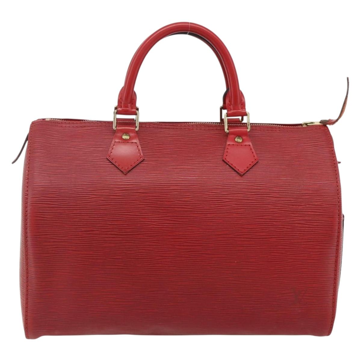 LOUIS VUITTON Epi Speedy 30 Hand Bag Castilian Red M43007 LV Auth 179738A