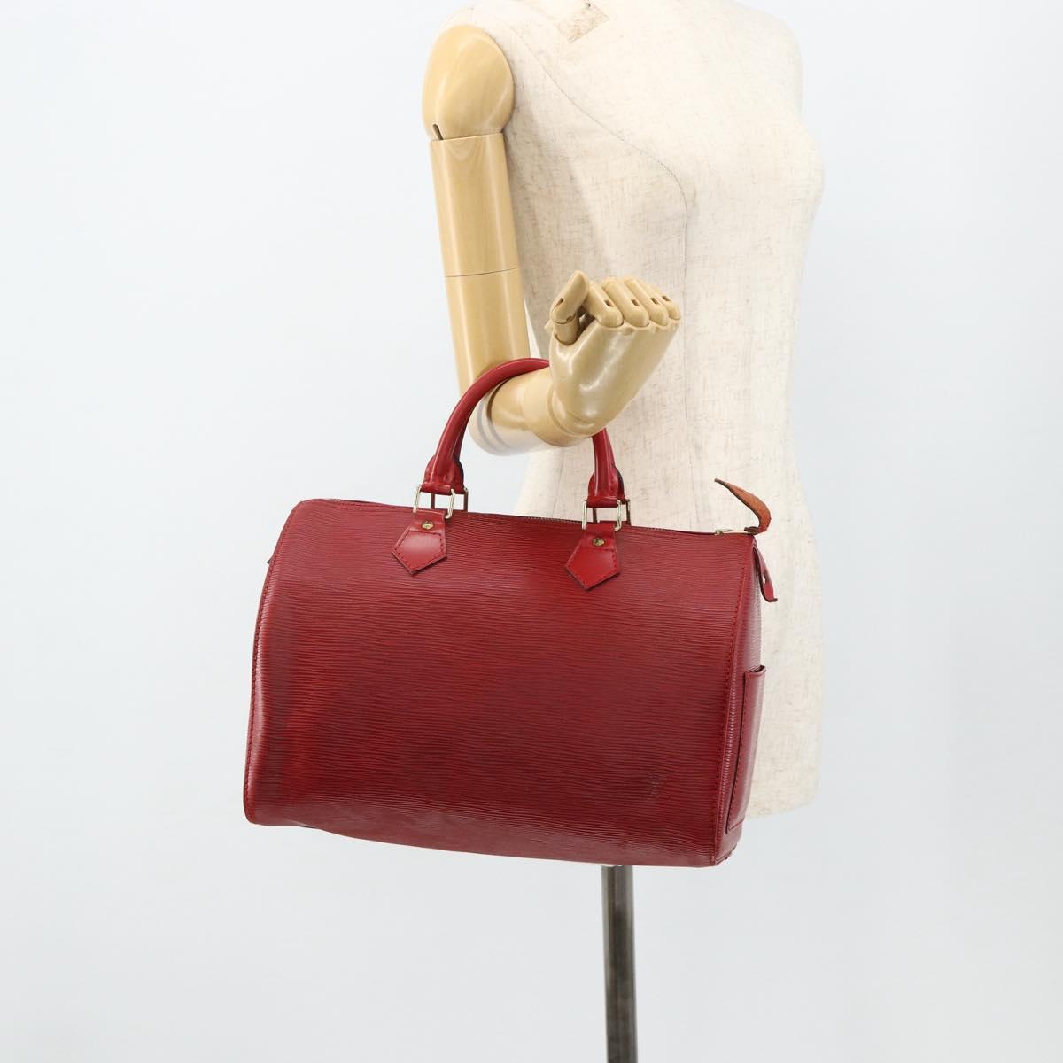 LOUIS VUITTON Epi Speedy 30 Hand Bag Castilian Red M43007 LV Auth 179738A