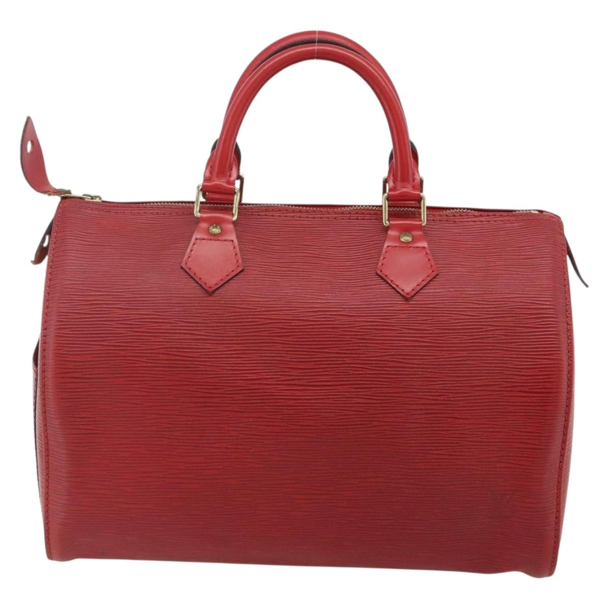 LOUIS VUITTON Epi Speedy 30 Hand Bag Castilian Red M43007 LV Auth 179738A
