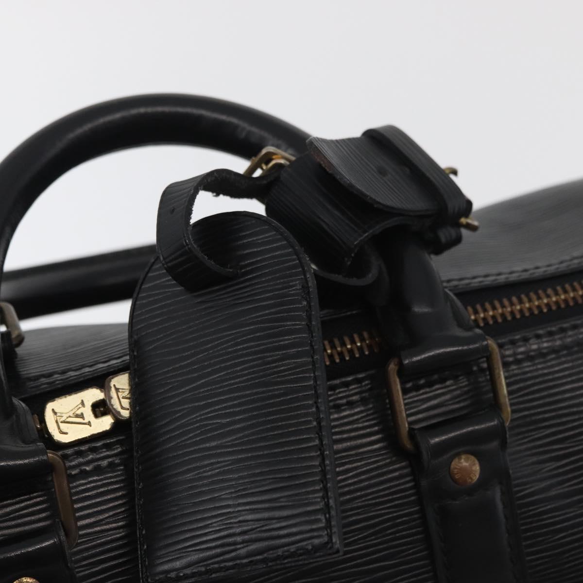 LOUIS VUITTON Epi Keepall 45 Boston Bag Black M42972 LV Auth 179739A
