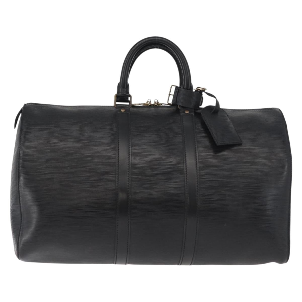 LOUIS VUITTON Epi Keepall 45 Boston Bag Black M42972 LV Auth 179739A