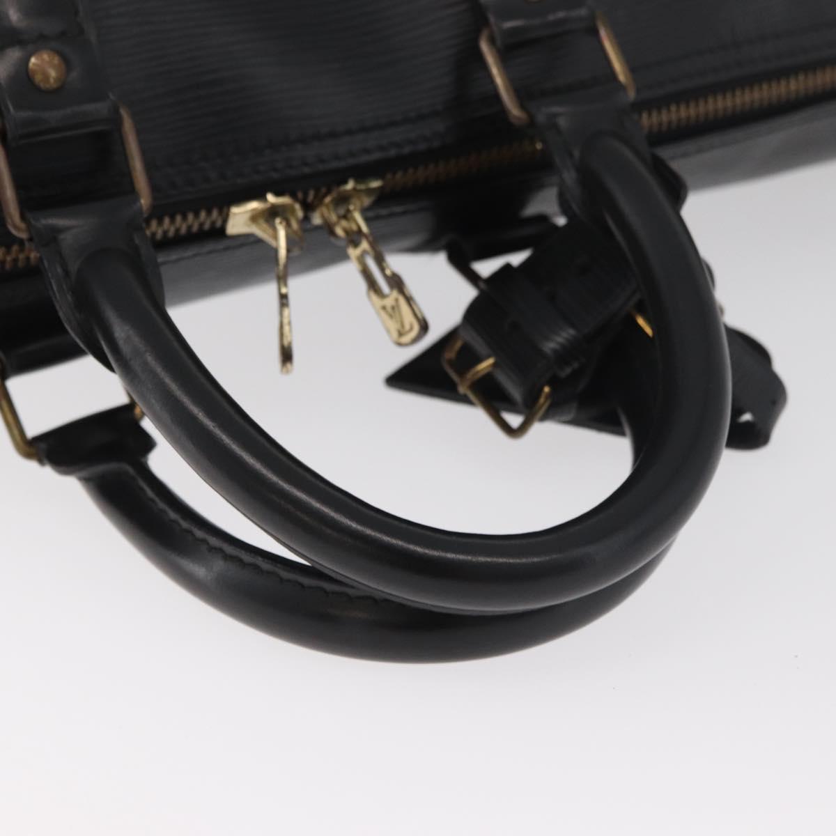 LOUIS VUITTON Epi Keepall 45 Boston Bag Black M42972 LV Auth 179739A