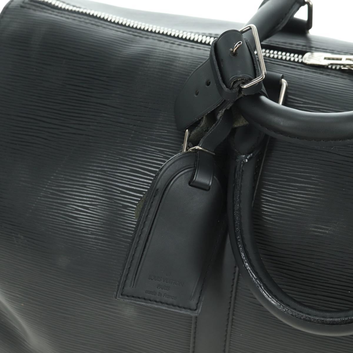 LOUIS VUITTON Epi Keepall 45 Boston Bag Black M42972 LV Auth 179740V