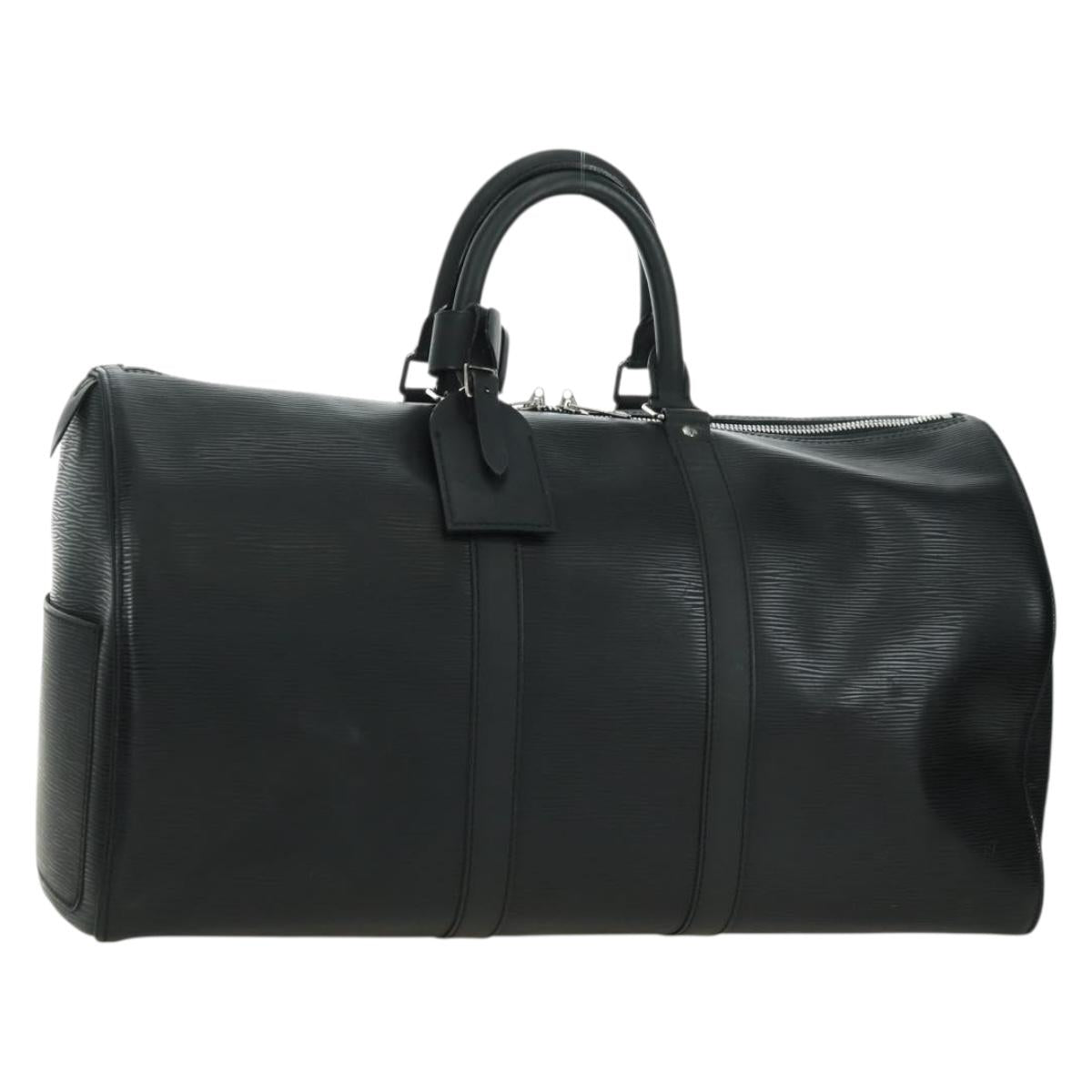 LOUIS VUITTON Epi Keepall 45 Boston Bag Black M42972 LV Auth 179740V