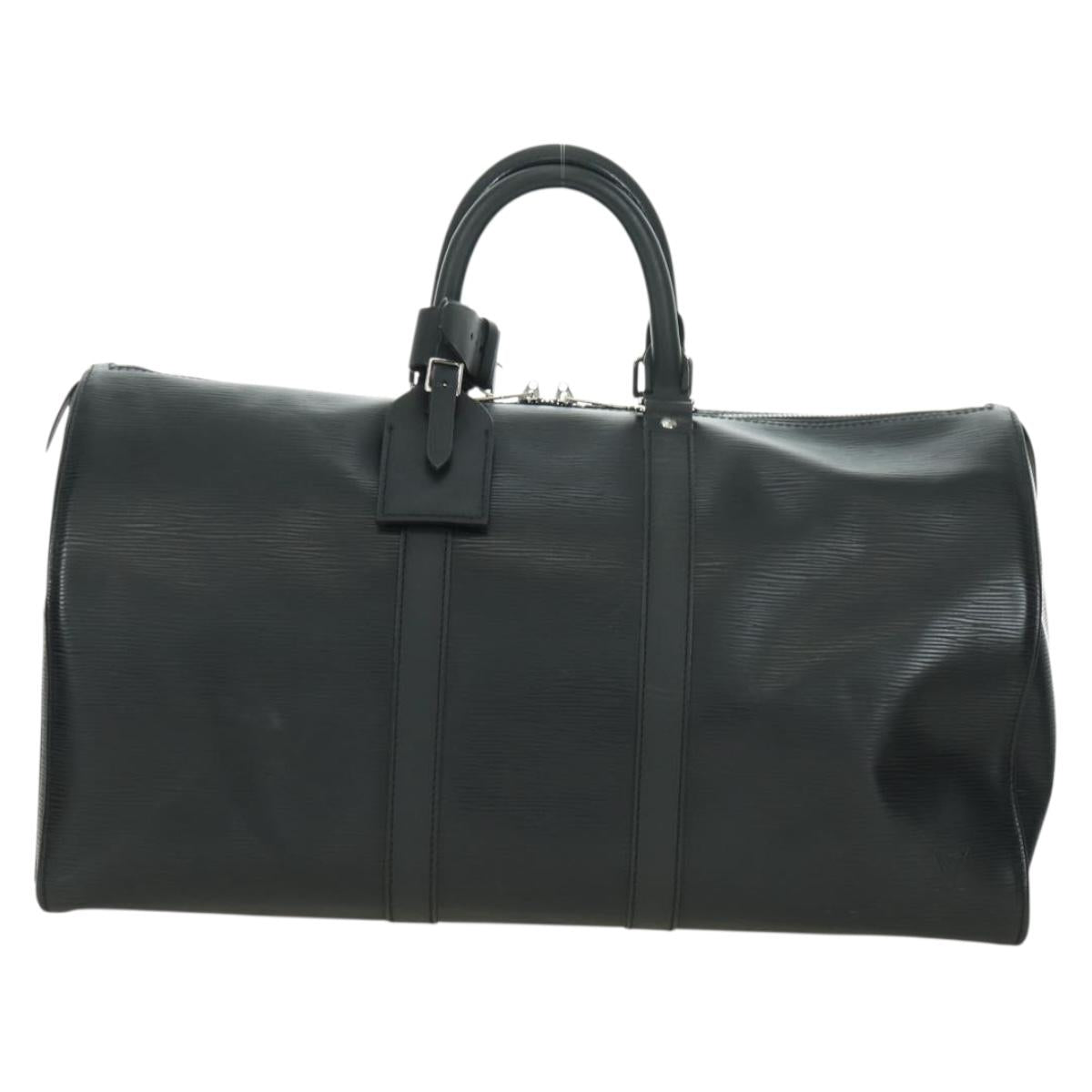 LOUIS VUITTON Epi Keepall 45 Boston Bag Black M42972 LV Auth 179740V