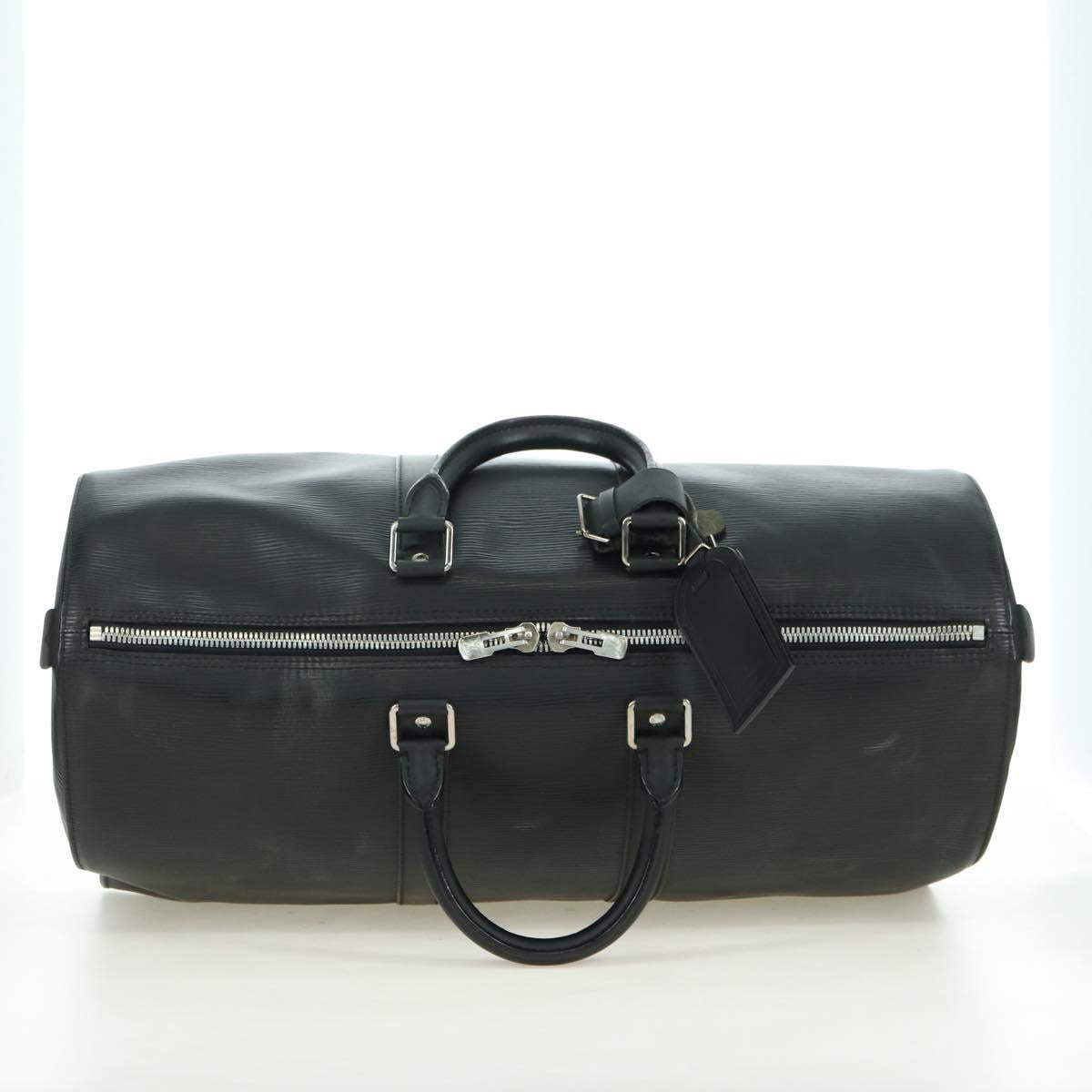 LOUIS VUITTON Epi Keepall 45 Boston Bag Black M42972 LV Auth 179740V