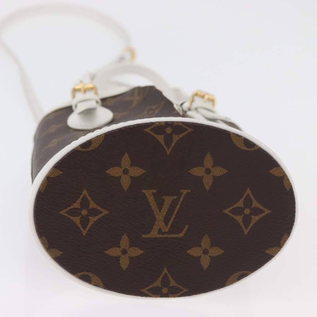 LOUIS VUITTON Monogram Nano Bucket Shoulder Bag M81489 LV Auth 179745