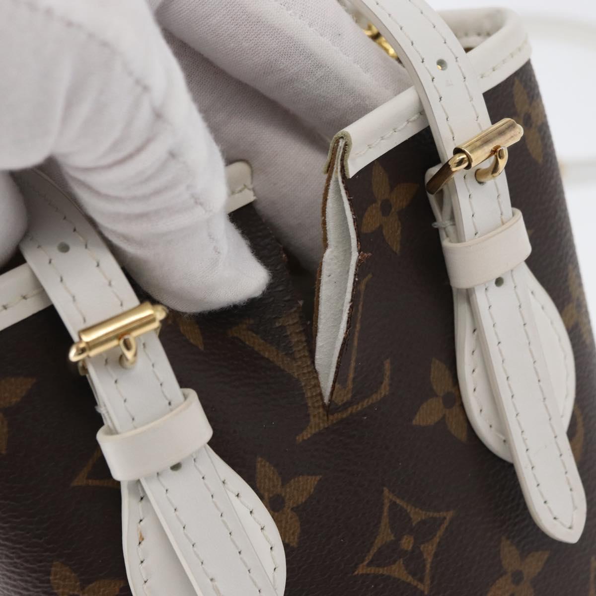 LOUIS VUITTON Monogram Nano Bucket Shoulder Bag M81489 LV Auth 179745