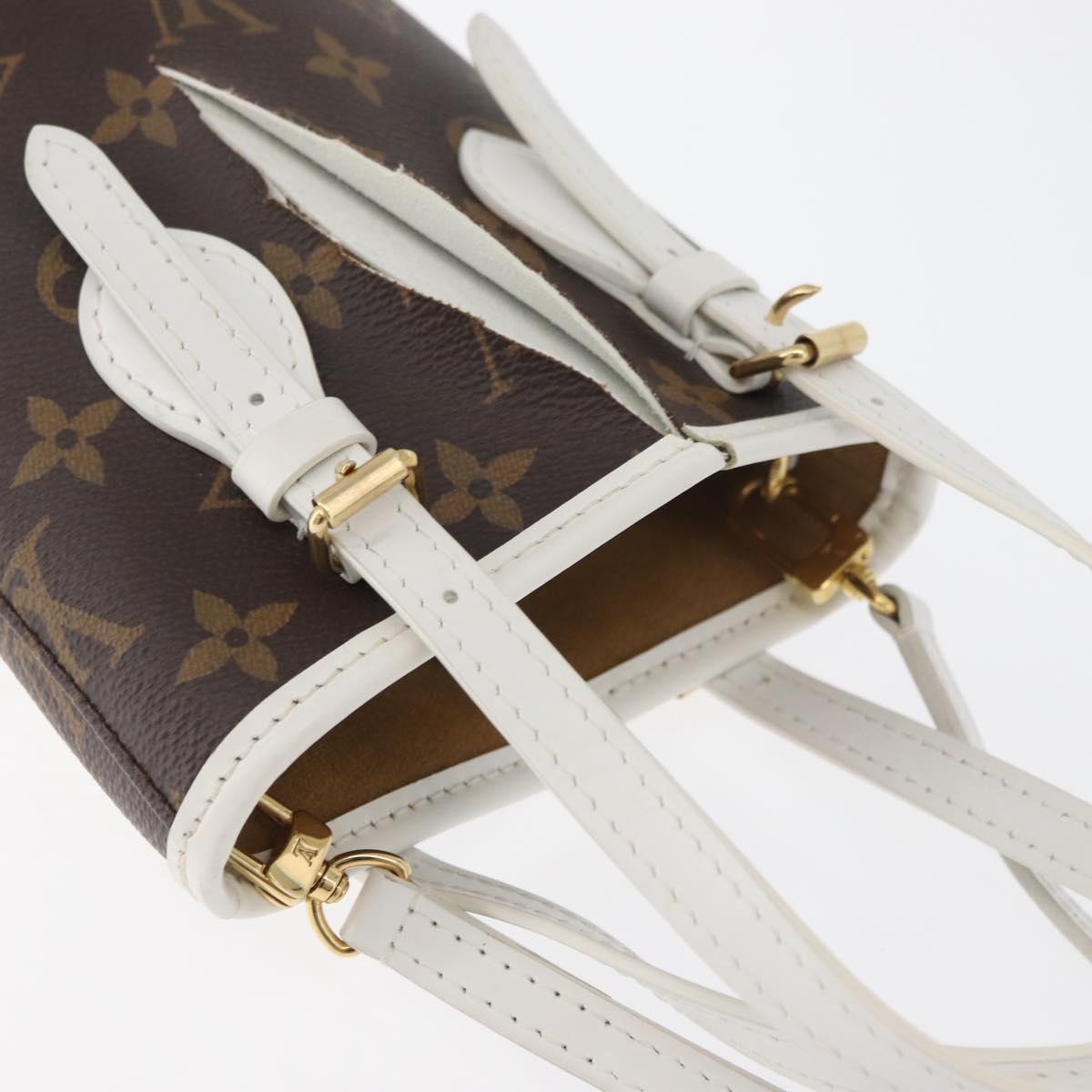 LOUIS VUITTON Monogram Nano Bucket Shoulder Bag M81489 LV Auth 179745