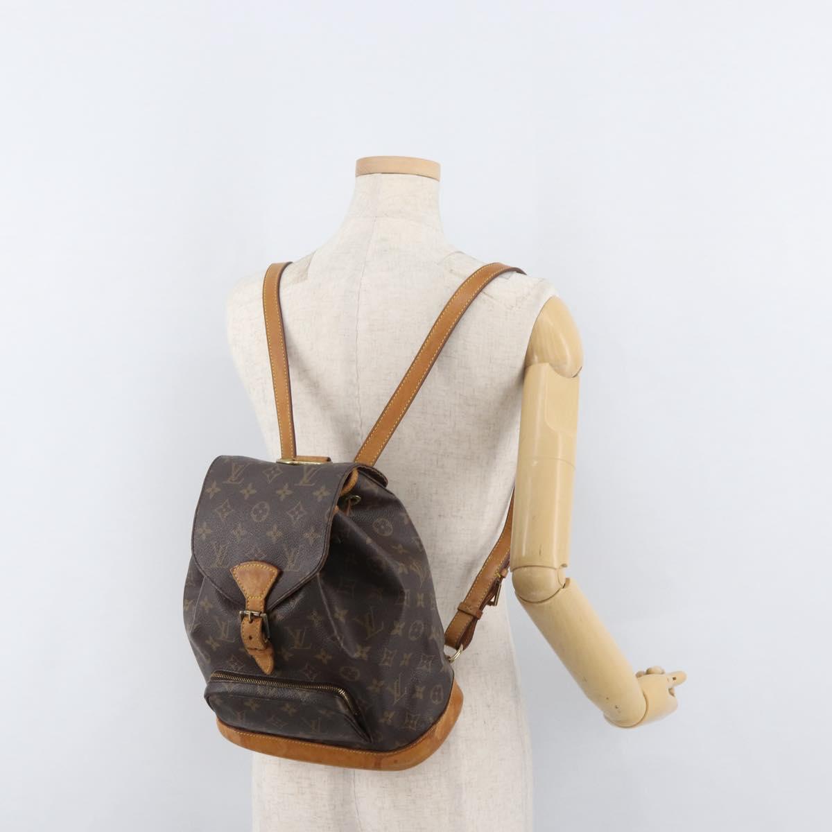 LOUIS VUITTON Monogram Montsouris MM Backpack M51136 LV Auth 179747
