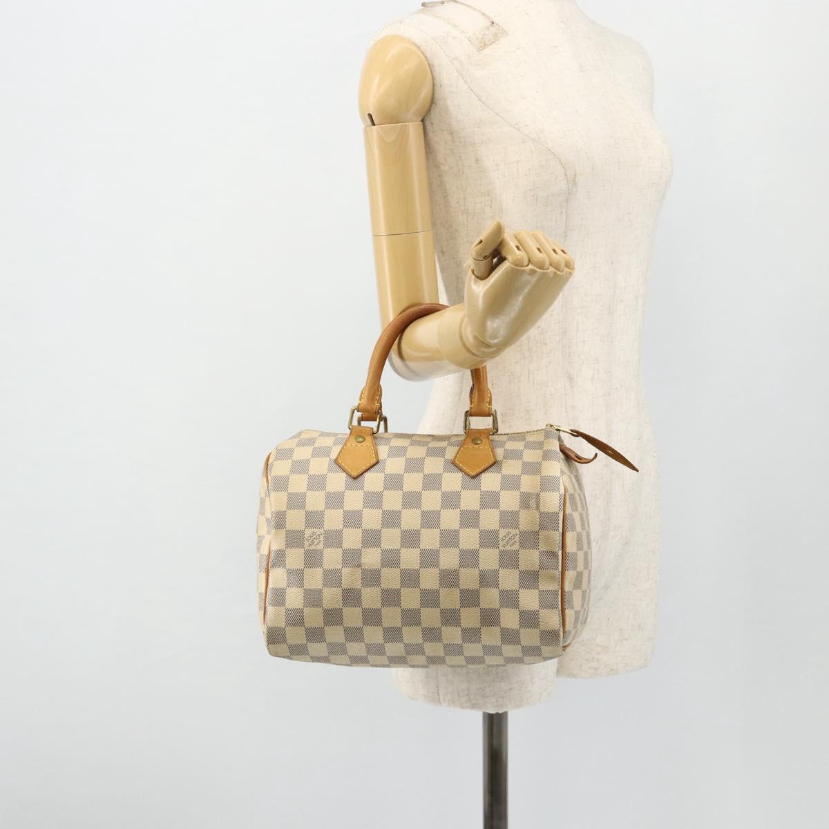 LOUIS VUITTON Damier Azur Speedy 25 Hand Bag N41534 LV Auth 179754A
