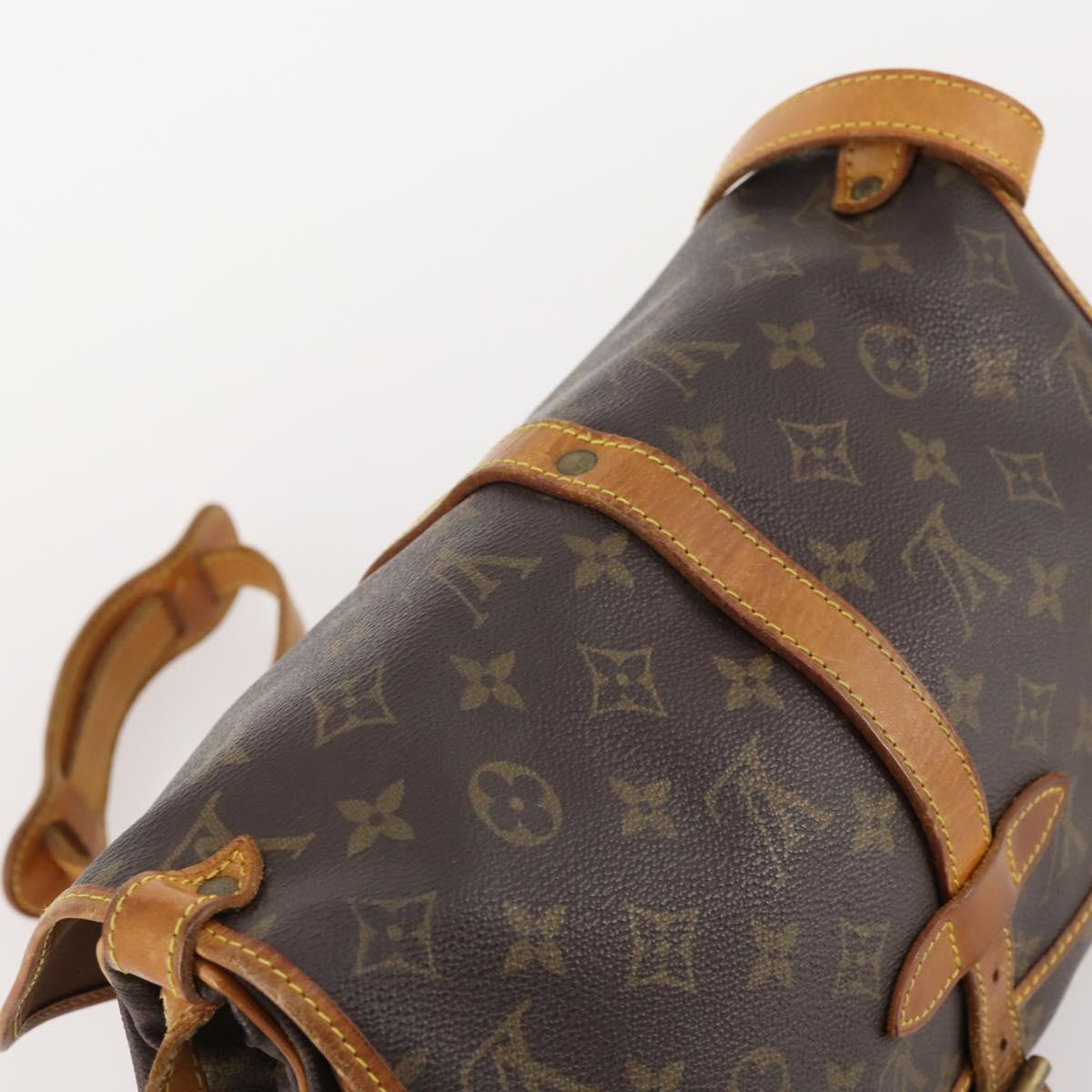 LOUIS VUITTON Monogram Saumur 30 Shoulder Bag M42256 LV Auth 179755
