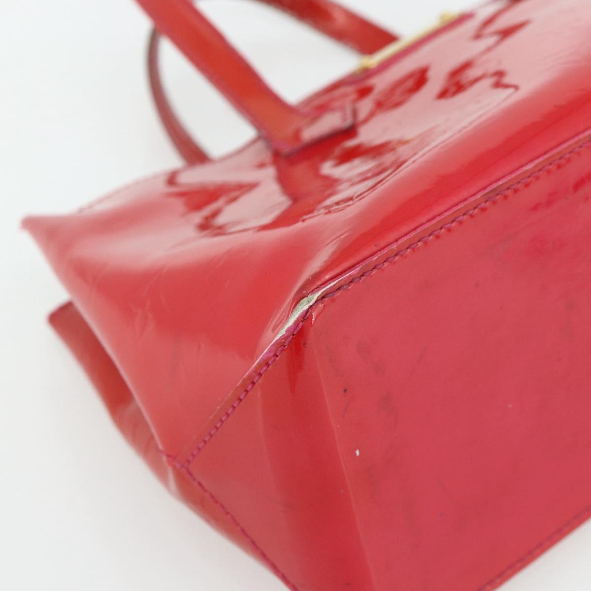 LOUIS VUITTON Monogram Vernis Wilshire PM Hand Bag Rose Pop M93643 Auth 179756