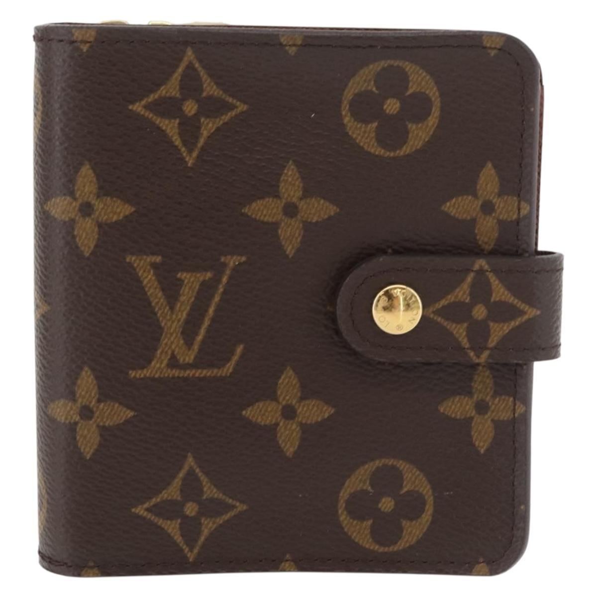 LOUIS VUITTON Monogram Compact Zip Wallet M61667 LV Auth 179767V