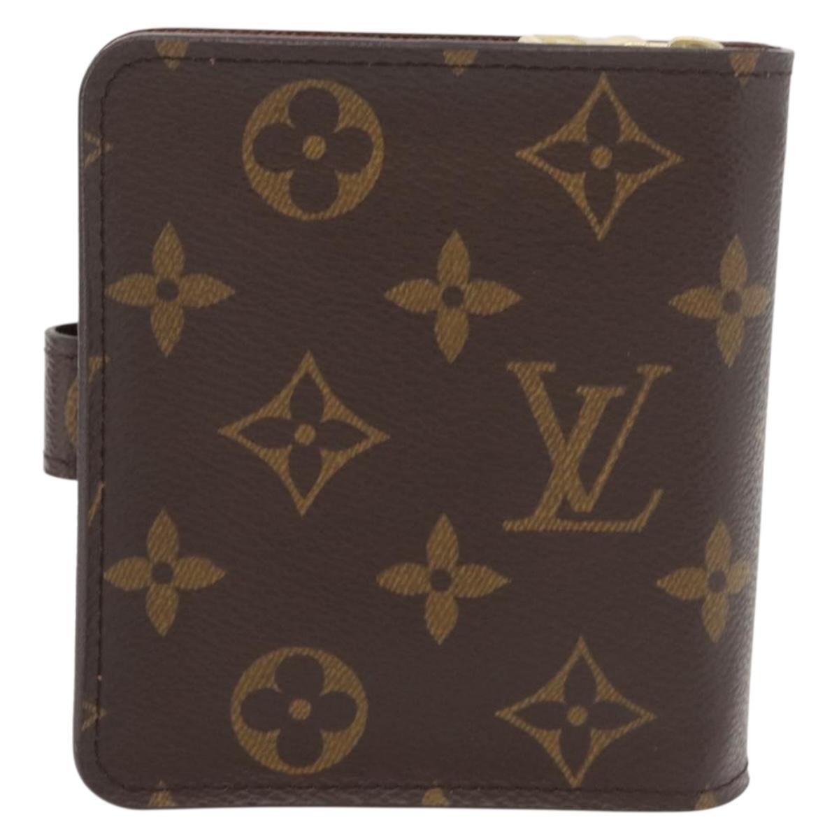 LOUIS VUITTON Monogram Compact Zip Wallet M61667 LV Auth 179767V