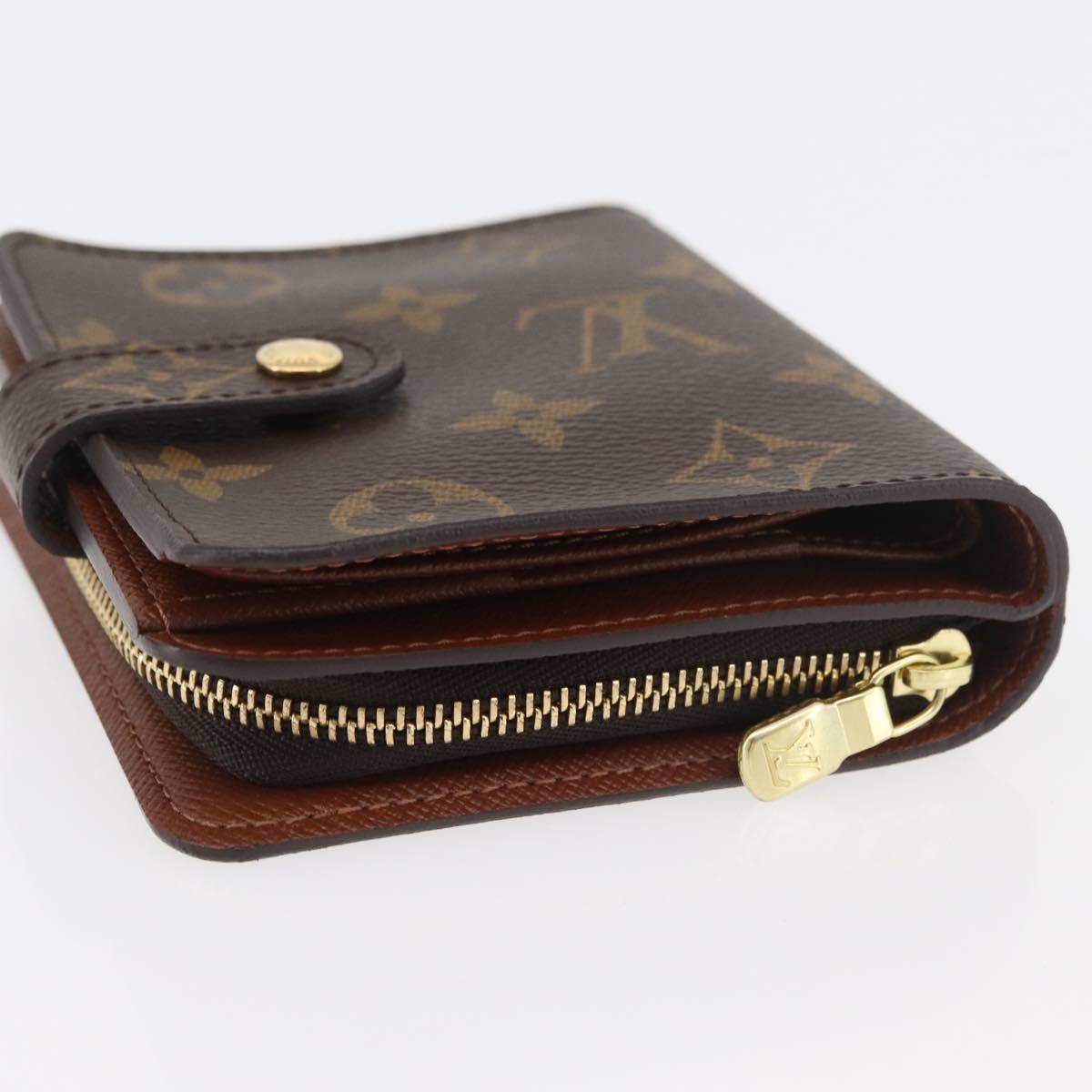 LOUIS VUITTON Monogram Compact Zip Wallet M61667 LV Auth 179767V