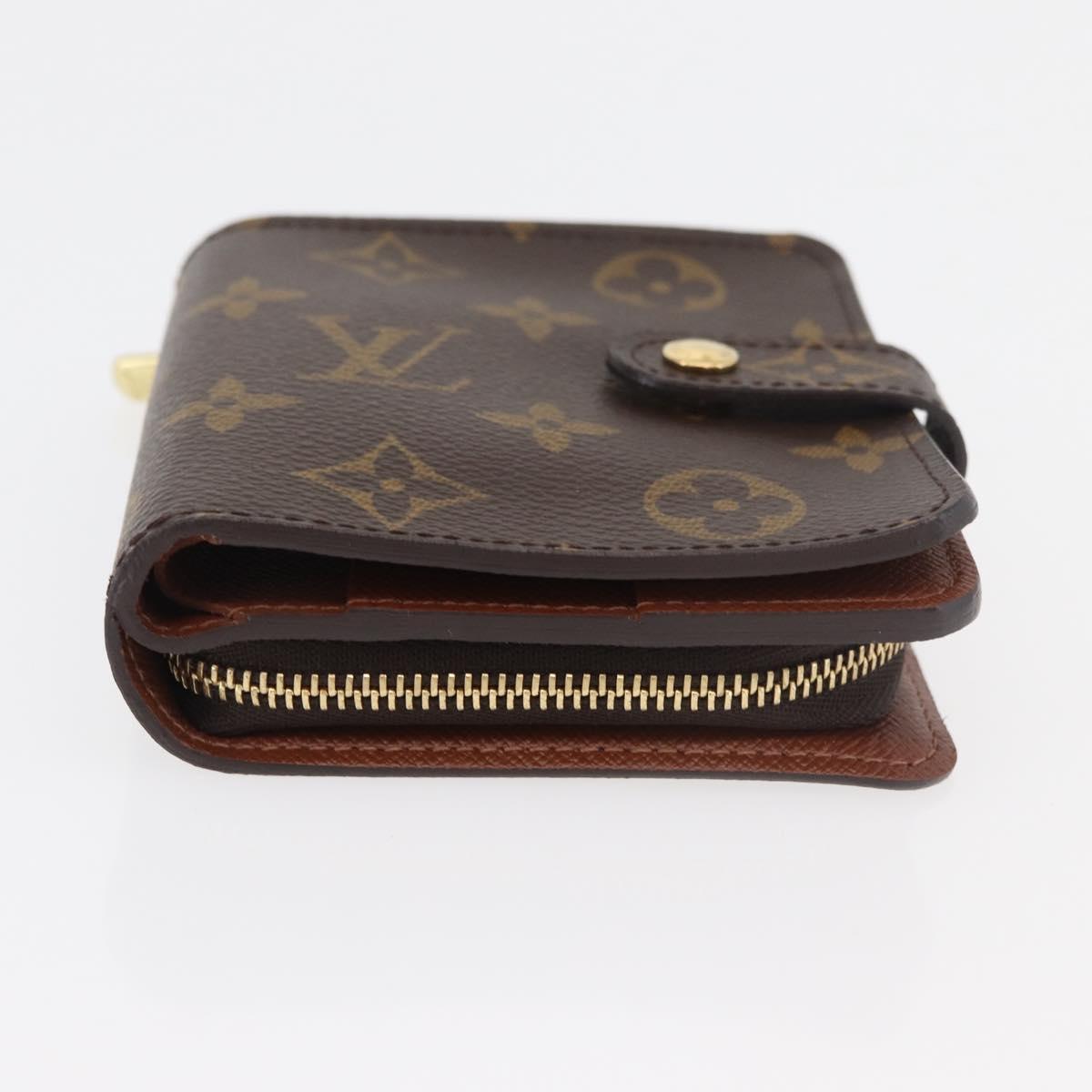 LOUIS VUITTON Monogram Compact Zip Wallet M61667 LV Auth 179767V