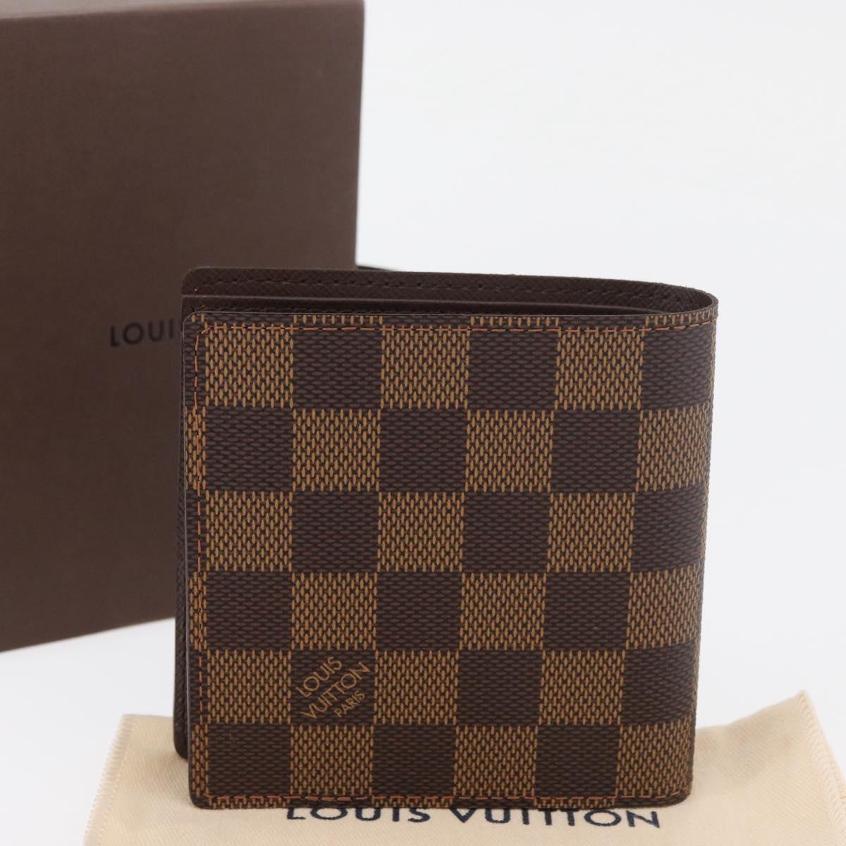 LOUIS VUITTON Damier Ebene Portefeuille Marco Bifold Wallet N61675 Auth 179769SAV