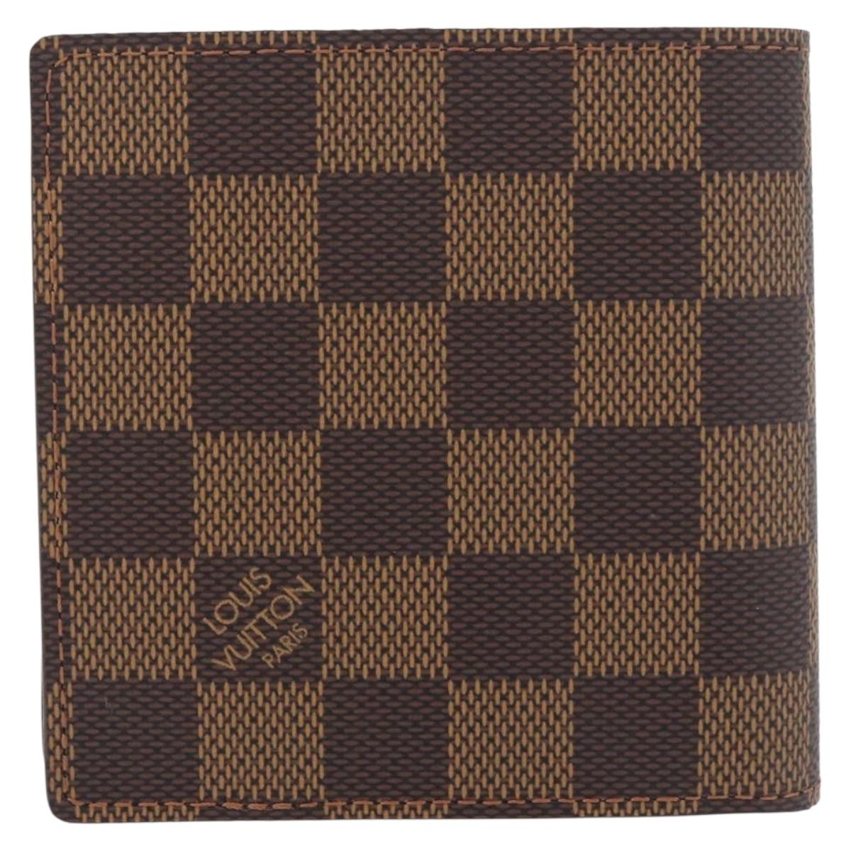 LOUIS VUITTON Damier Ebene Portefeuille Marco Bifold Wallet N61675 Auth 179769SAV
