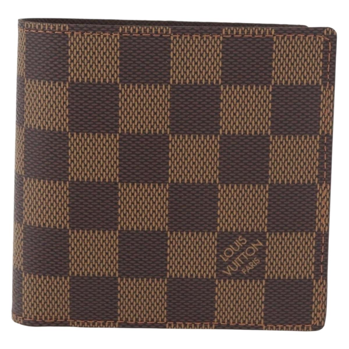LOUIS VUITTON Damier Ebene Portefeuille Marco Bifold Wallet N61675 Auth 179769SAV