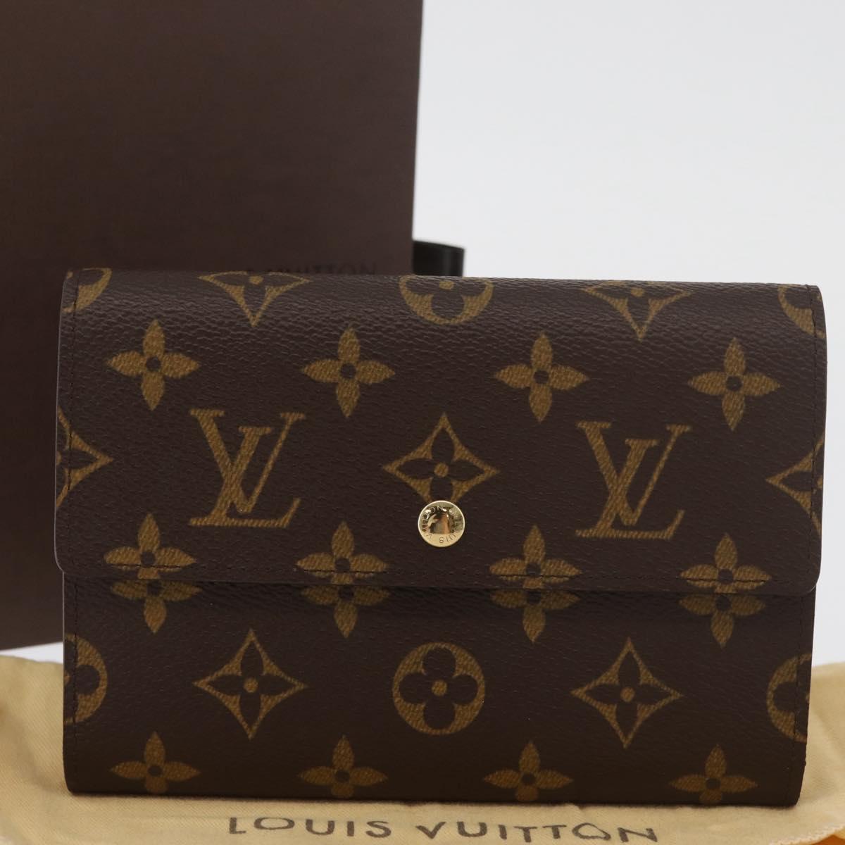 LOUIS VUITTON Monogram Porte Tresor Etui Papie Wallet M61202 LV Auth 179770V