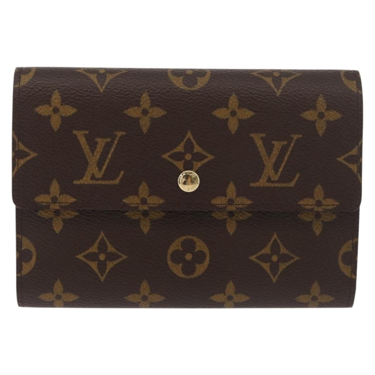 LOUIS VUITTON Monogram Porte Tresor Etui Papie Wallet M61202 LV Auth 179770V