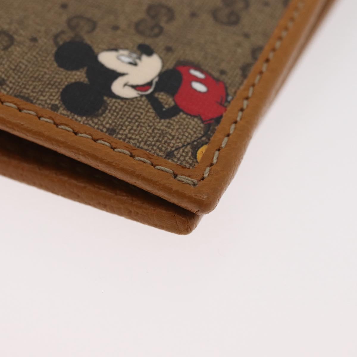 GUCCI Micro GG Supreme GUCCIxDisney Wallet PVC Beige 602549 Auth 179775SM