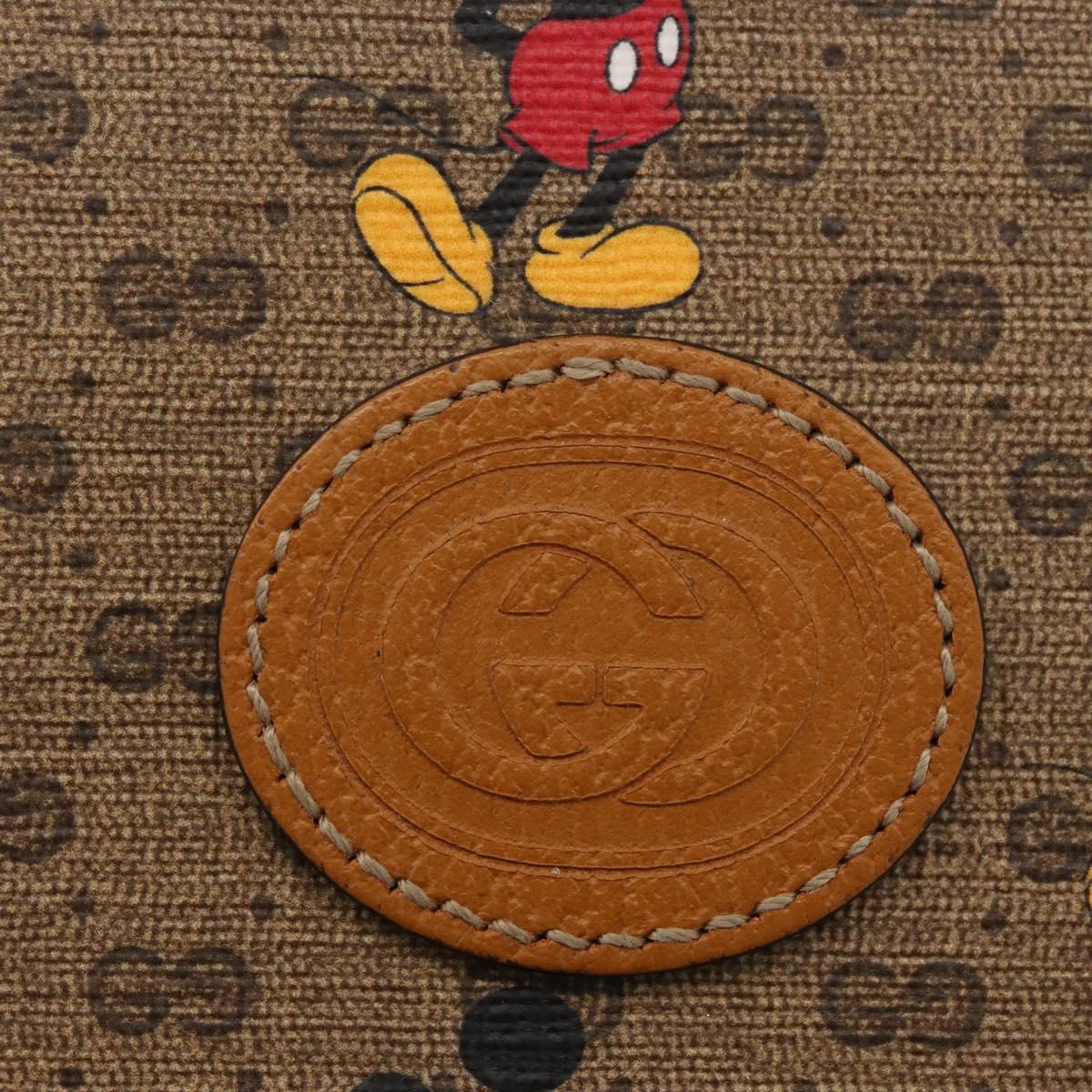 GUCCI Micro GG Supreme GUCCIxDisney Wallet PVC Beige 602549 Auth 179775SM