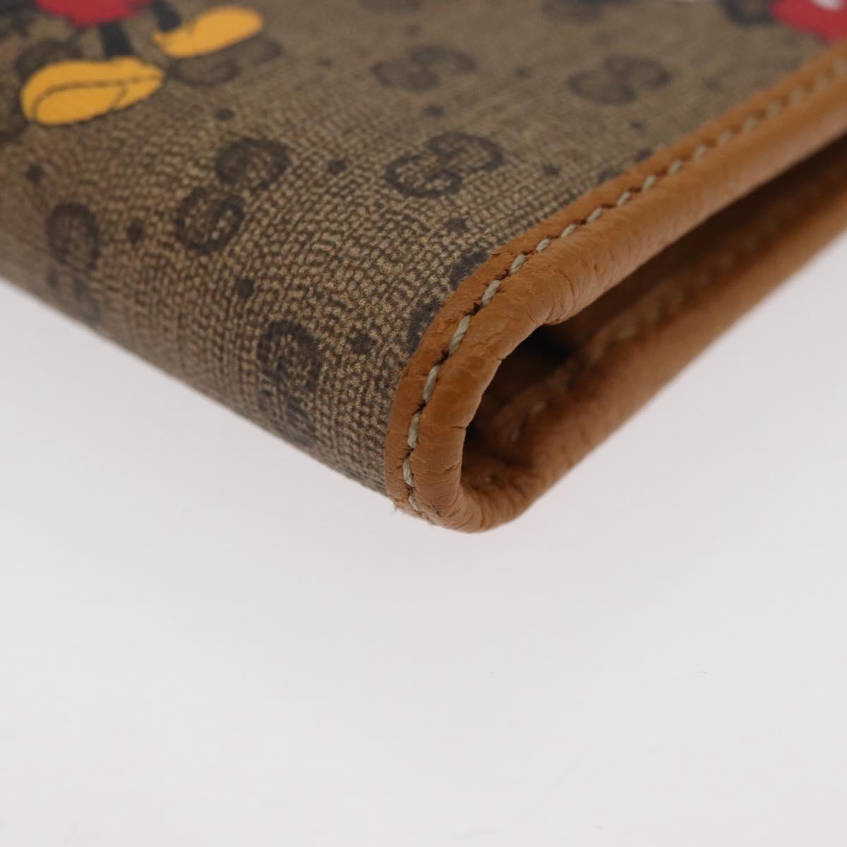 GUCCI Micro GG Supreme GUCCIxDisney Wallet PVC Beige 602549 Auth 179775SM