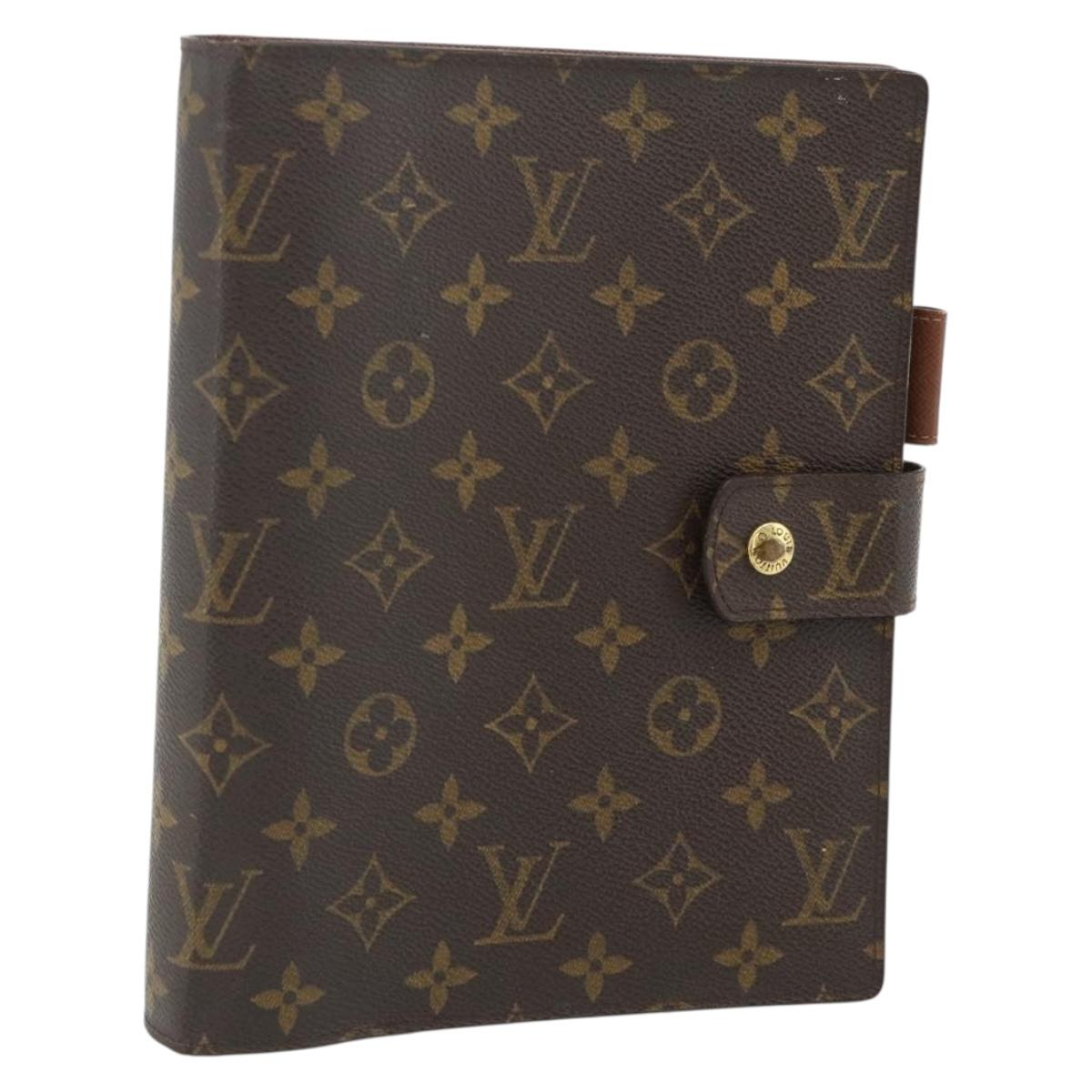 LOUIS VUITTON Monogram Agenda GM Day Planner Cover R20006 LV Auth 179778A