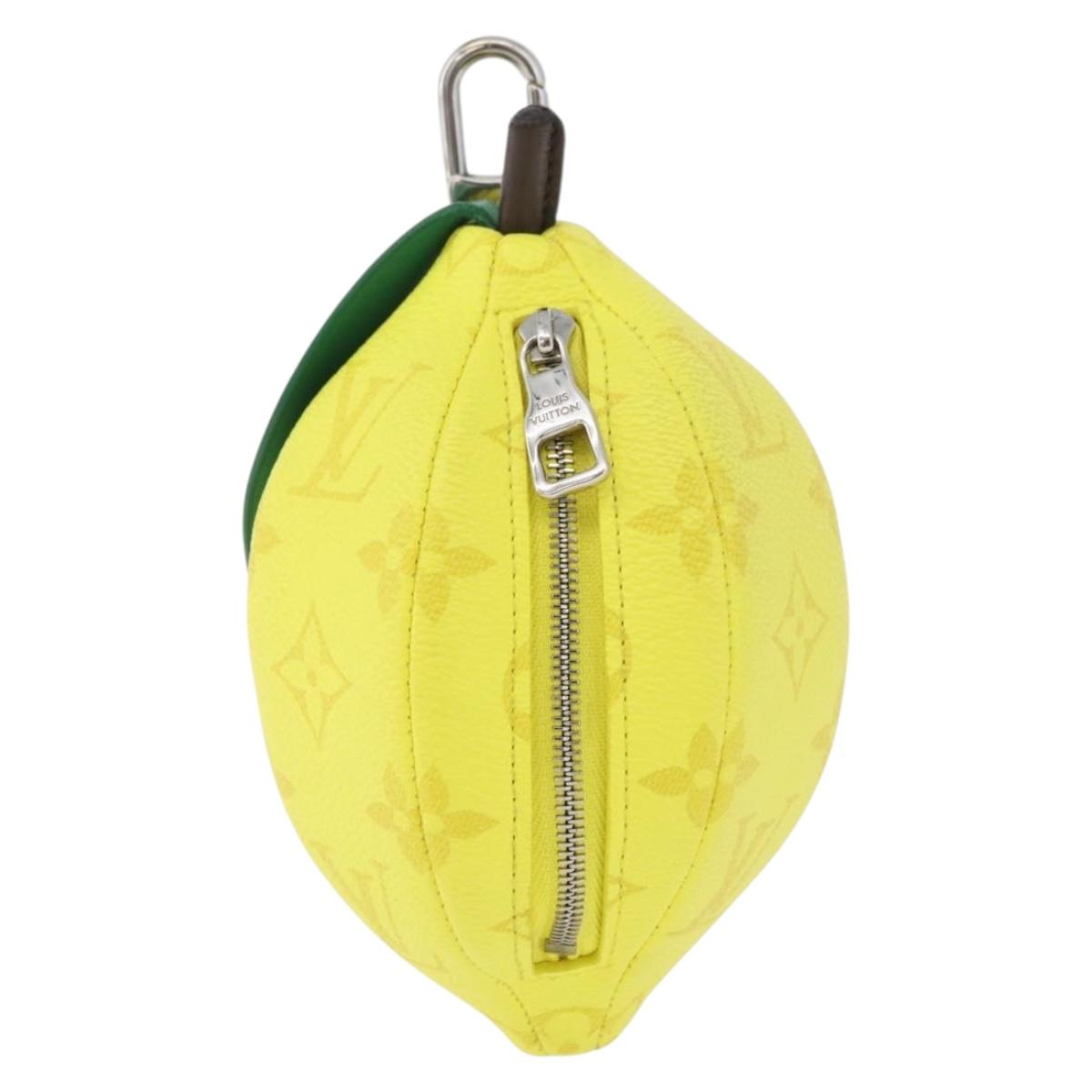 LOUIS VUITTON Monogram LV Lemon Bag Charm Yellow M81197 LV Auth 179783SAM