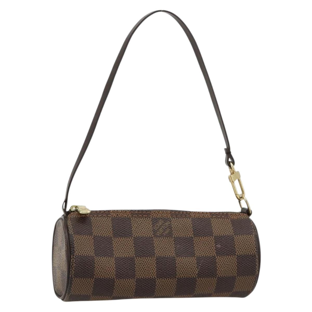 LOUIS VUITTON Damier Ebene Papillon Pouch LV Auth 179784