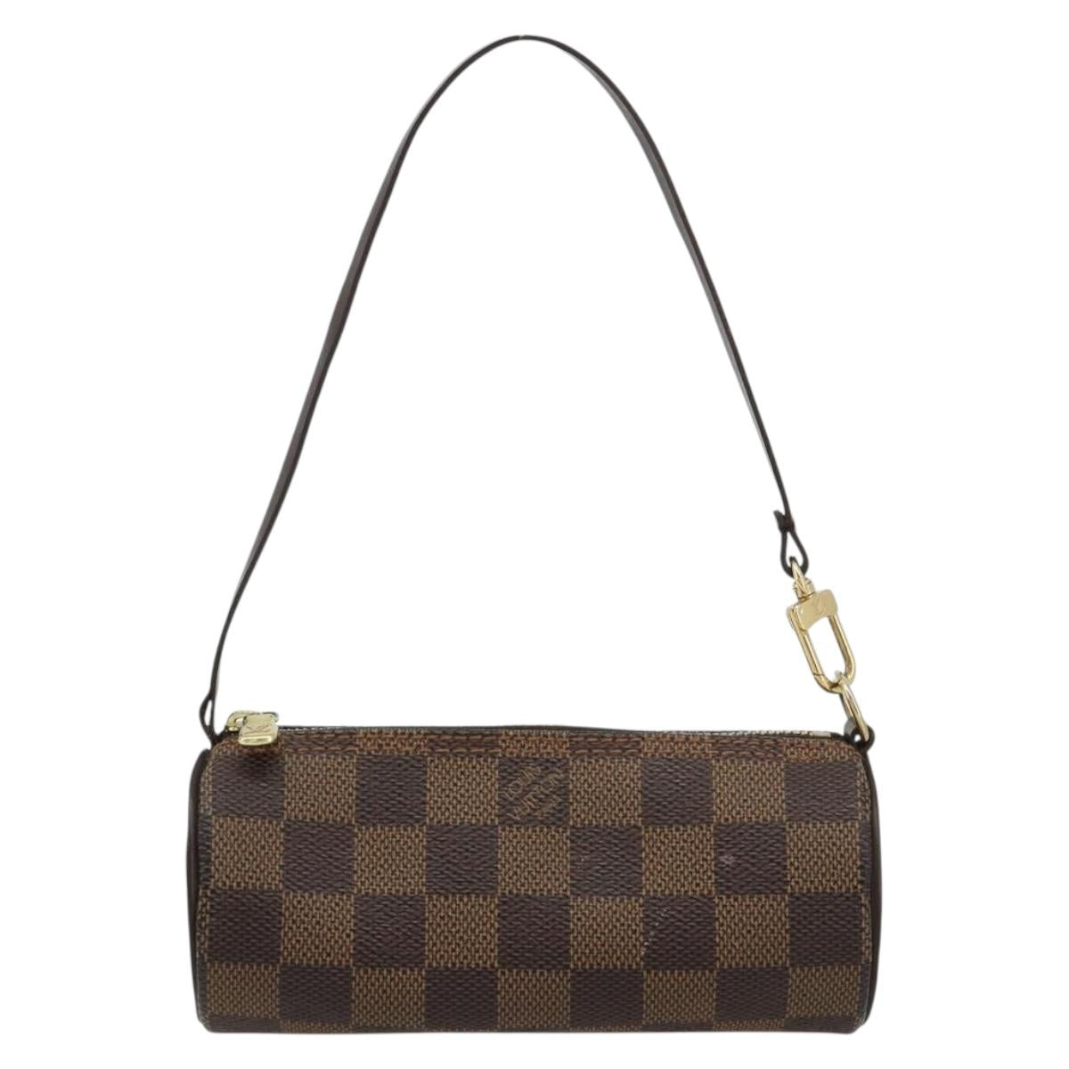 LOUIS VUITTON Damier Ebene Papillon Pouch LV Auth 179784
