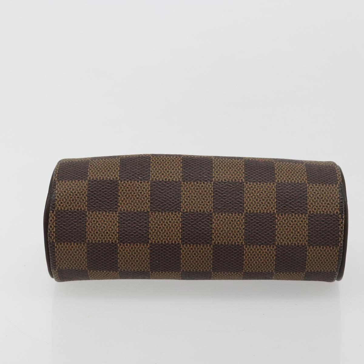 LOUIS VUITTON Damier Ebene Papillon Pouch LV Auth 179784