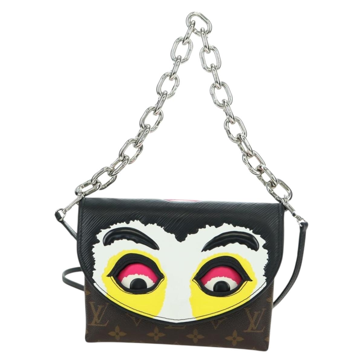 LOUIS VUITTON Yamamoto Hirosai Pochette Kabuki Mask Bag M43532 LV Auth 179813SM