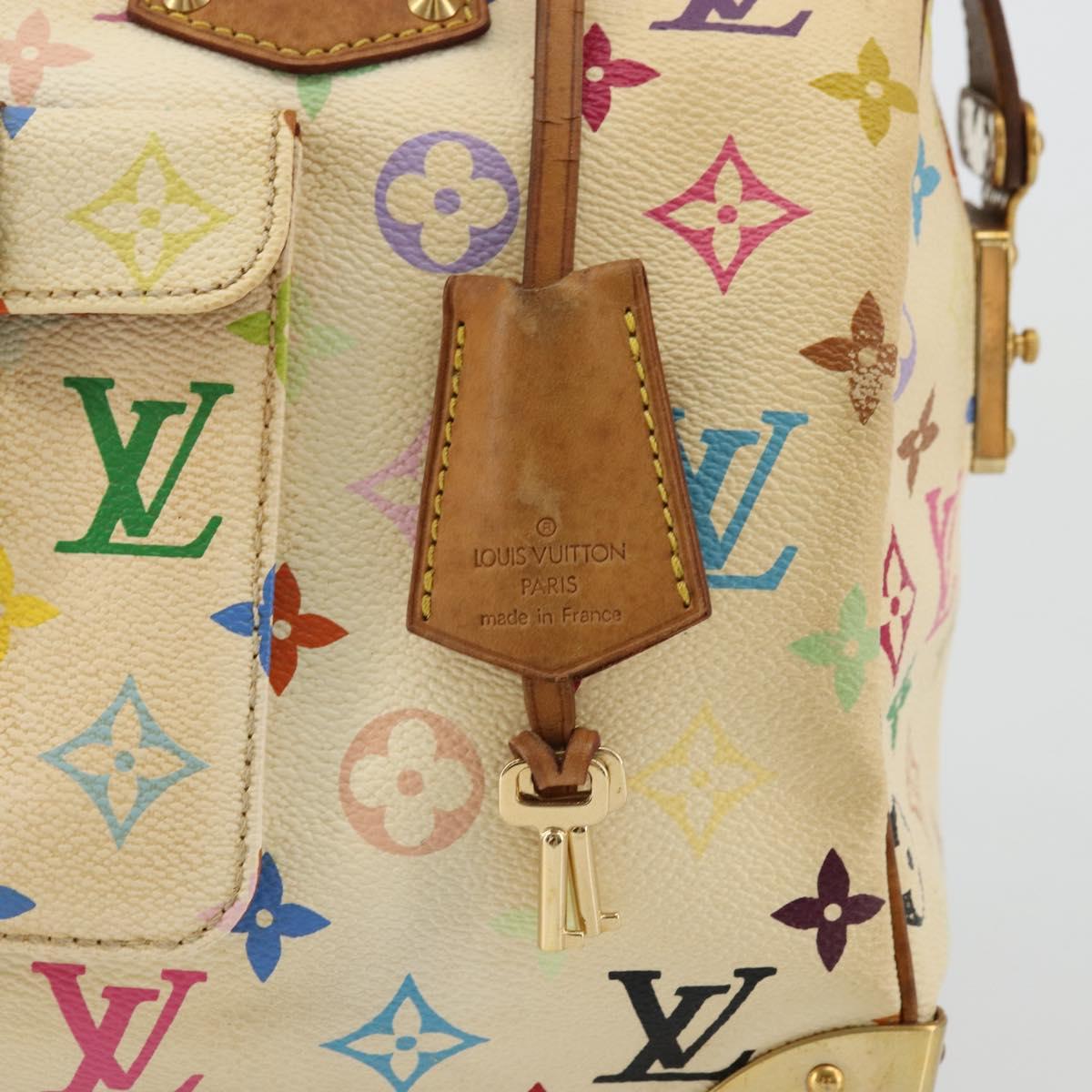 LOUIS VUITTON Monogram Multicolor Speedy 30 Bag White M92643 LV Auth 179817