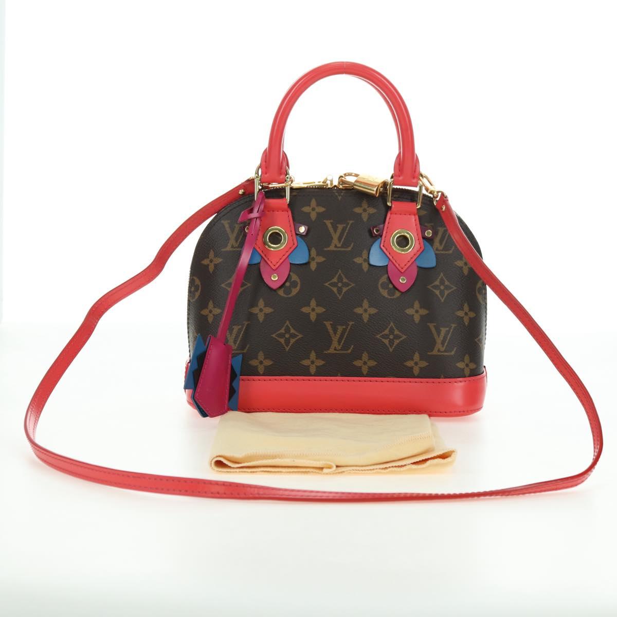 LOUIS VUITTON Monogram Totem Alma BB Hand Bag Red M41659 LV Auth 179848SAV