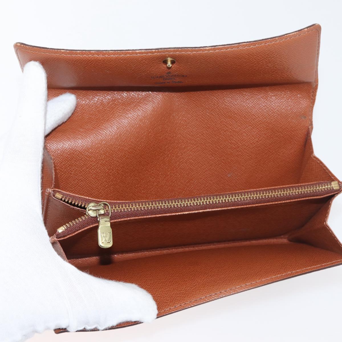 LOUIS VUITTON Monogram Pochette Porte Monnaie Credit Wallet M61725 Auth 179854
