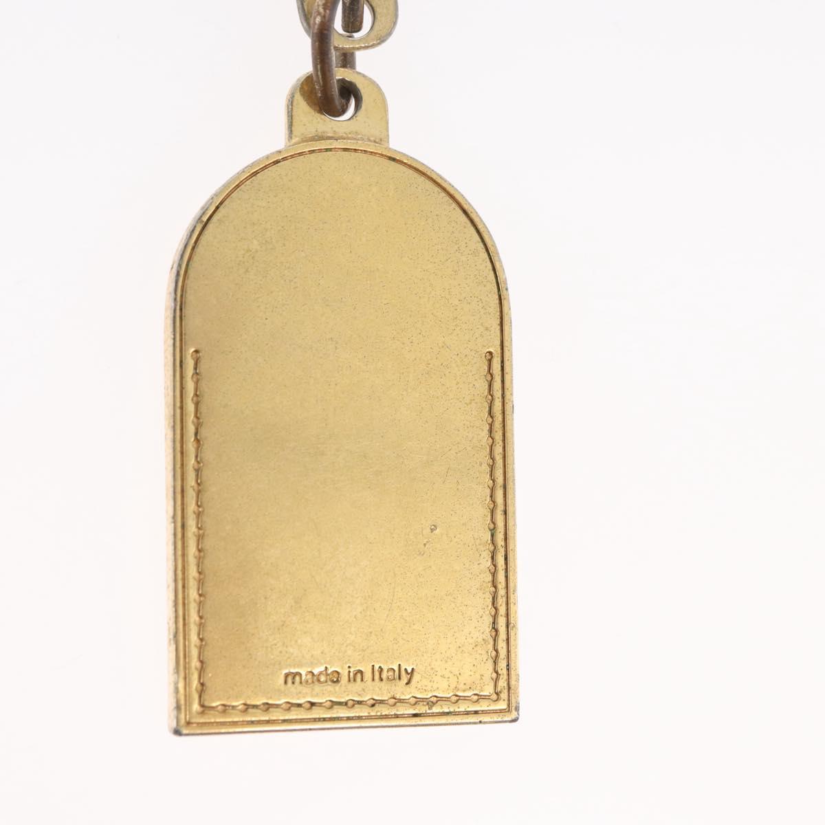 LOUIS VUITTON Porte Cles Address Key Ring metal Gold Tone LV Auth 179855