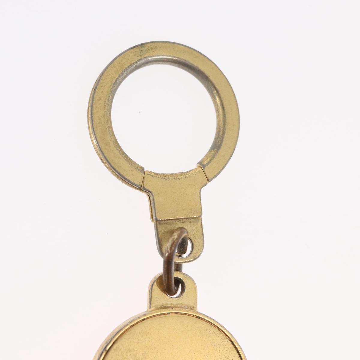 LOUIS VUITTON Porte Cles Address Key Ring metal Gold Tone LV Auth 179855