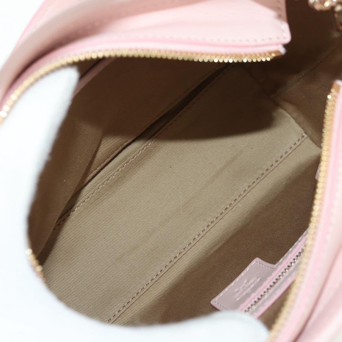 MCM Vicetos Logogram Sanrio Kitty Bag PVC Leather 2way Pink Gold Auth 179864SM